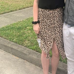Midi cheetah skirt